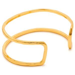 NWT Gorjana Teagan Cuff 18K Gold Bracelet Bangle Think Boho Stack Layer Feminine